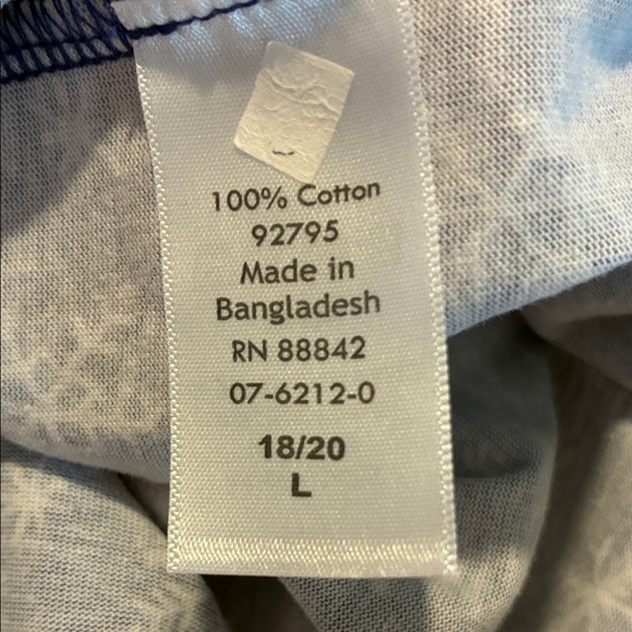 Woman Within Blue Snowflake Long Sleeve Tee New Without tags - Picture 5 of 5